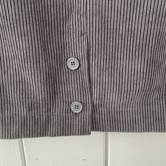 🔥5/$20🔥Della Spiga Women’s Corduroy Skirt Lined Grey Size 12 Made in Italy - Picture 4 of 7